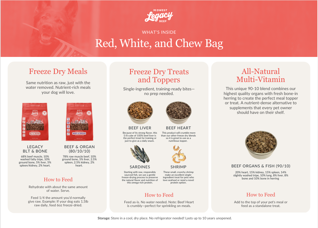 Freeze Dry - Red, White & Chew Bag
